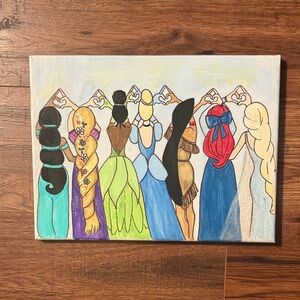 Sorority Princess AOII - Alpha Omicron Pi Handmade Art Canvas